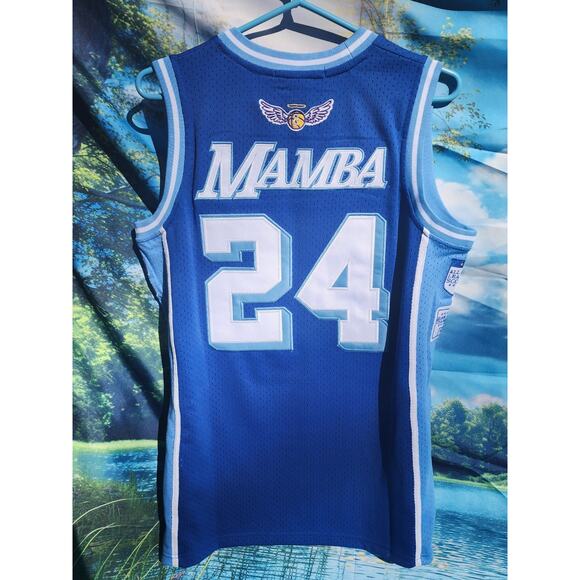 Headgear Classics Legend Mamba #8 Men’s Basketball Jersey Blue/White MEDIUM NWT - Picture 5 of 8